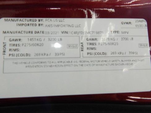 Used 2021 Jeep Grand Cherokee SRT image 12