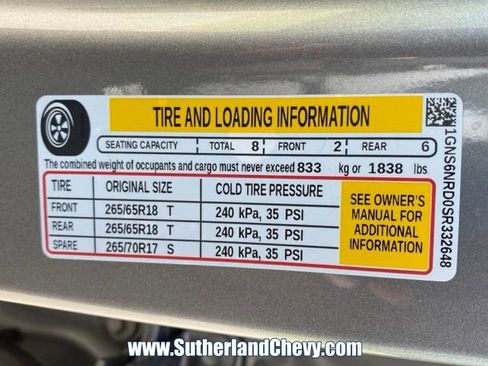 Used 2025 Chevrolet Tahoe LT image 53