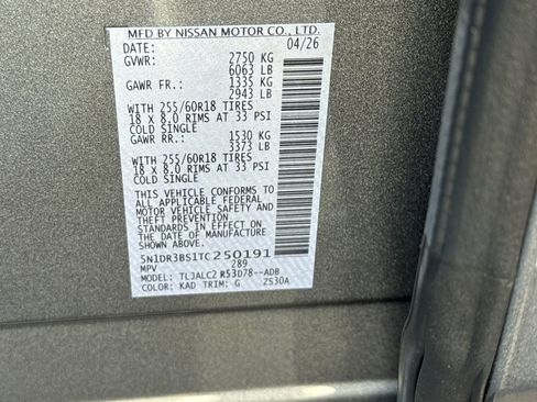 New 2026 Nissan Pathfinder SV w/ Cargo Package FWD image 24