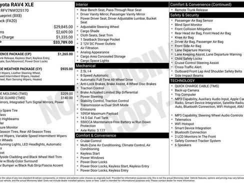 Used 2022 Toyota RAV4 XLE w/ Convenience Package AWD/4WD image 16