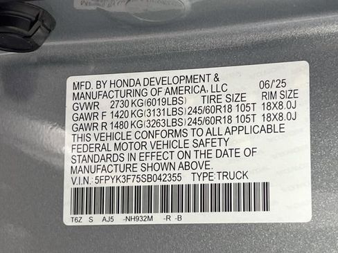 Certified 2025 Honda Ridgeline TrailSport+ image 32
