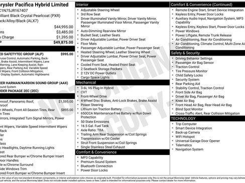Used 2018 Chrysler Pacifica Limited w/ Advanced Safetytec Group FWD image 8