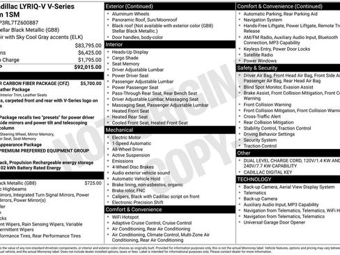 New 2026 Cadillac Lyriq V w/ Exterior Carbon Fiber Package image 45