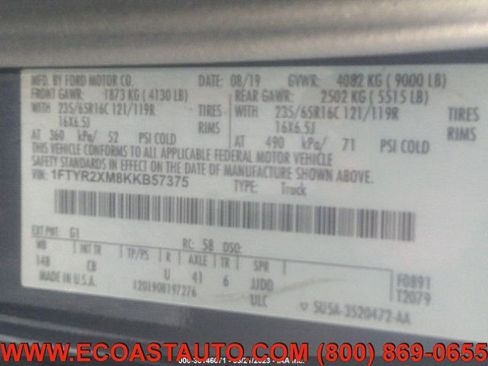 Used 2019 Ford Transit 250 148 High Roof image 10