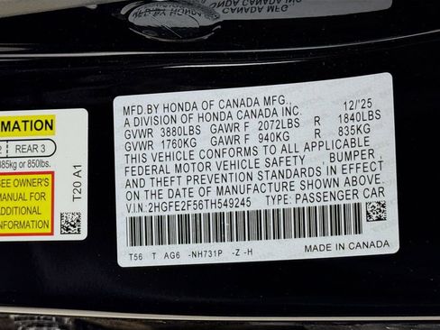 New 2026 Honda Civic Sport image 29