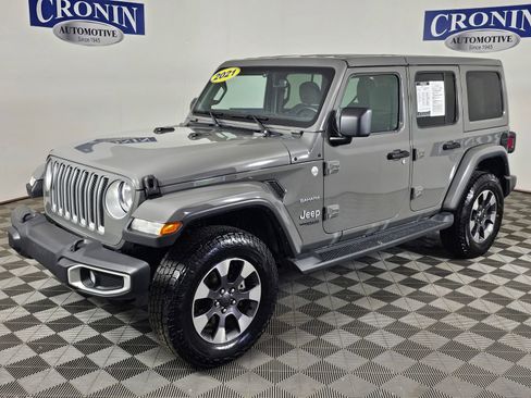 Used 2021 Jeep Wrangler Unlimited Sahara w/ Uconnect 4C Nav & Sound Group AWD/4WD image 39