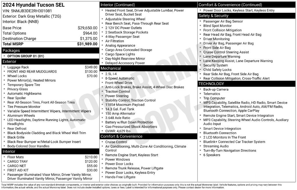 Used 2024 Hyundai Tucson SEL FWD image 3