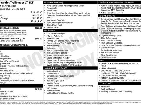 Certified 2023 Chevrolet TrailBlazer LT w/ Convenience Package AWD/4WD image 13