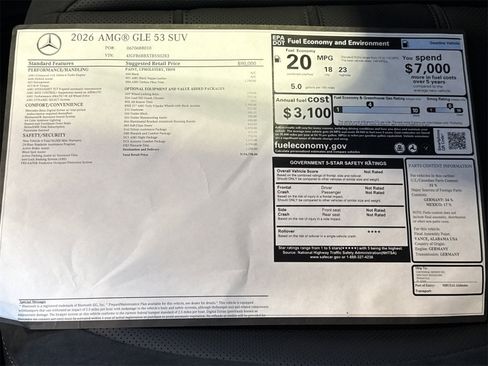 New 2026 Mercedes-Benz GLE 53 AMG Base image 36