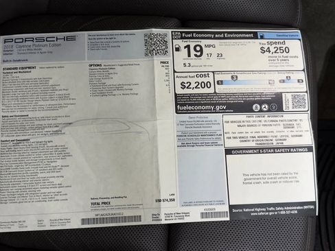 Used 2018 Porsche Cayenne Platinum Edition image 3