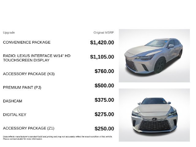 Used 2024 Lexus RX 350 Premium w/ Convenience Package AWD/4WD image 3