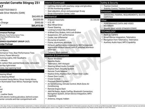 Certified 2016 Chevrolet Corvette Stingray Coupe image 36