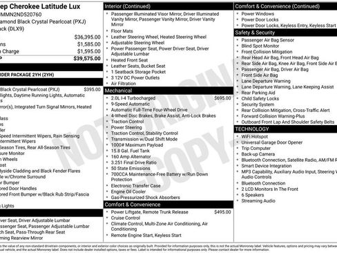Certified 2022 Jeep Cherokee Latitude Lux AWD/4WD image 39