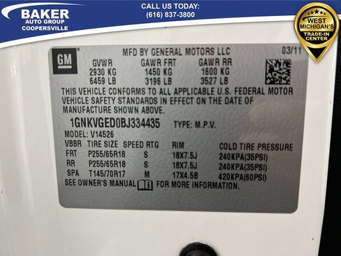 Used 2011 Chevrolet Traverse LT w/ LPO, 'HIT The Road' Package image 31