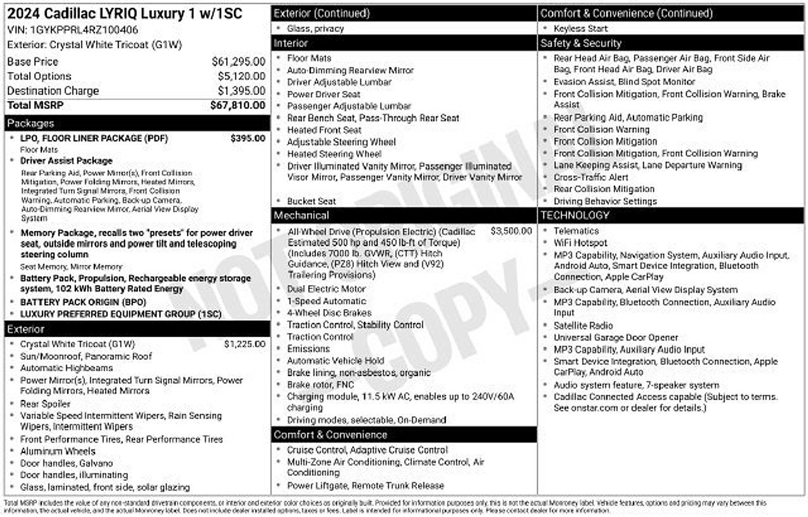 Certified 2024 Cadillac Lyriq Luxury w/ LPO, Floor Liner Package AWD/4WD image 27