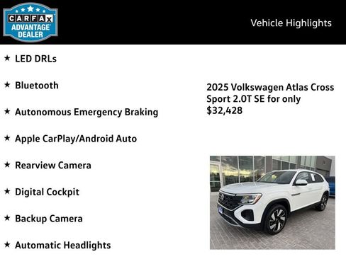 Certified 2025 Volkswagen Atlas Cross Sport SE image 4