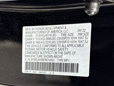 Certified 2023 Honda Odyssey Elite image 44