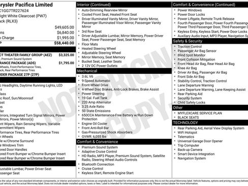 New 2026 Chrysler Pacifica Limited w/ Uconnect Theater Family Group FWD image 4