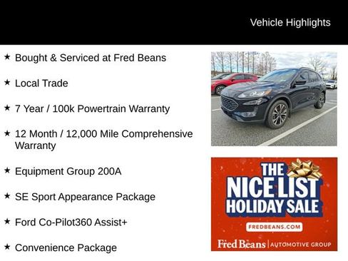 Certified 2022 Ford Escape SE w/ SE Sport Appearance Package image 3