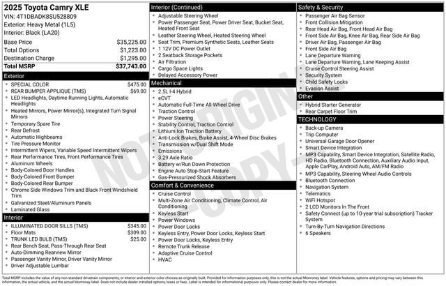 Certified 2025 Toyota Camry XLE AWD/4WD image 34