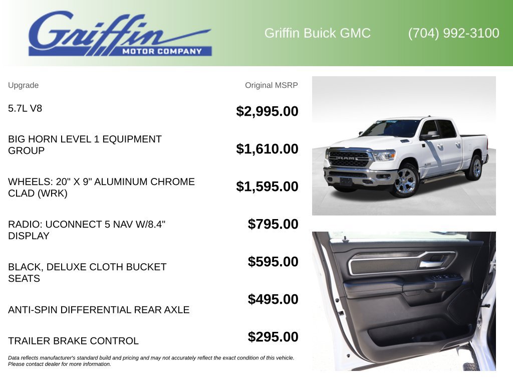 Used 2022 RAM 1500 Big Horn RWD image 6