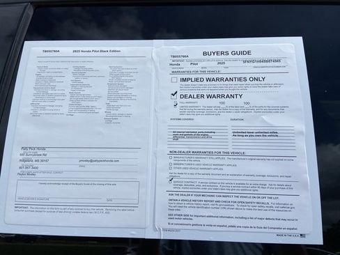 Used 2025 Honda Pilot Black Edition image 2