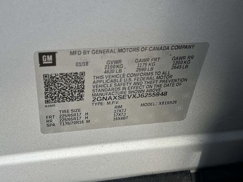 Used 2018 Chevrolet Equinox LT w/ LPO, Protection Package image 19