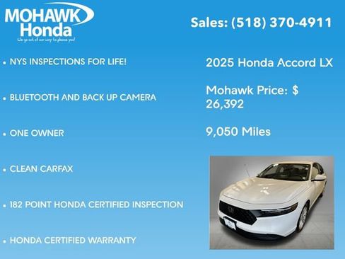 Certified 2025 Honda Accord LX image 8