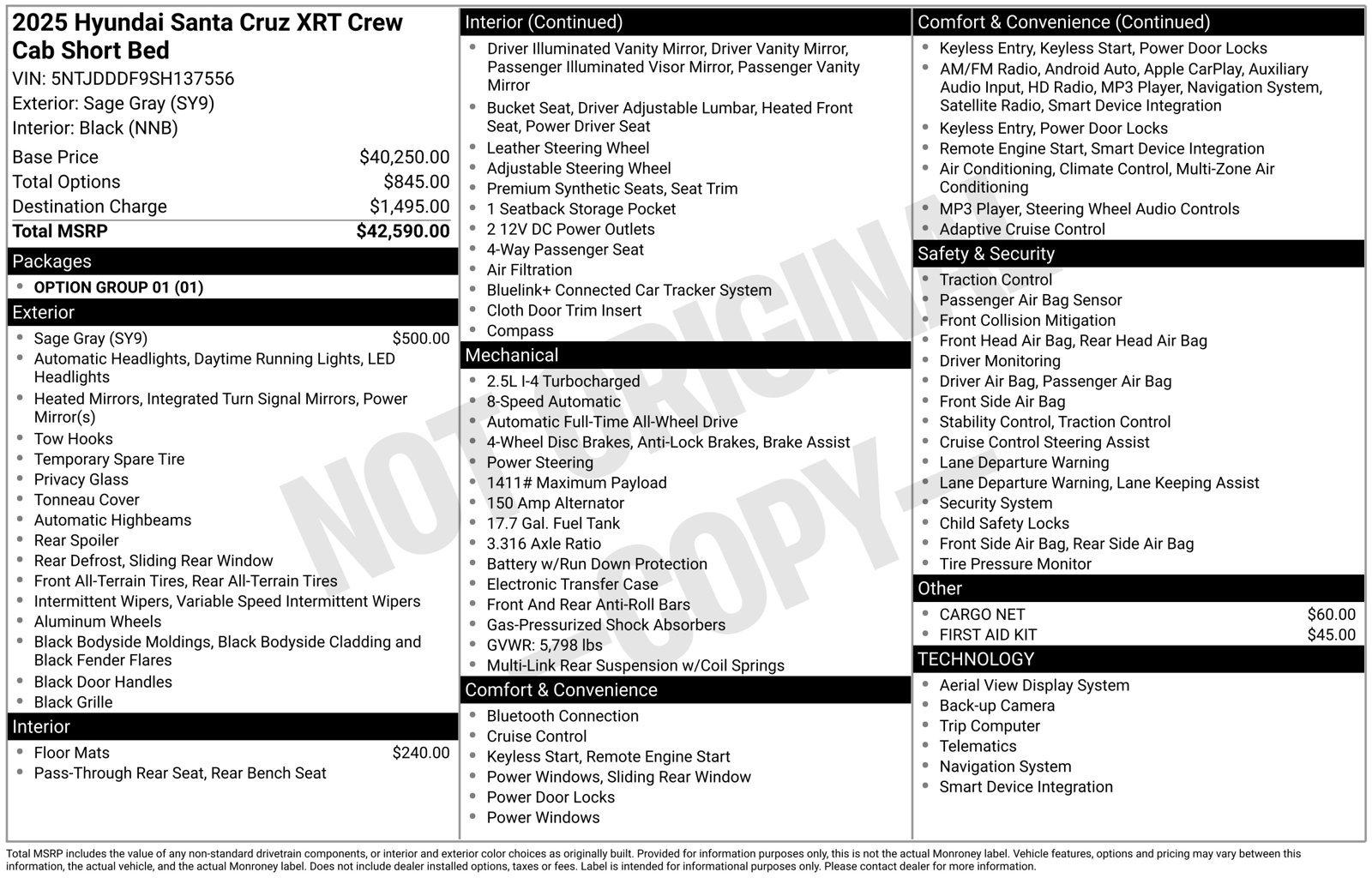 Certified 2025 Hyundai Santa Cruz XRT AWD/4WD image 28