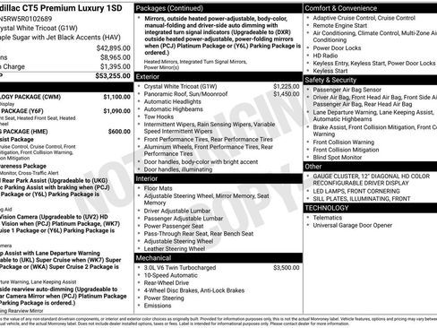 Used 2024 Cadillac CT5 Premium Luxury w/ Technology Package image 9