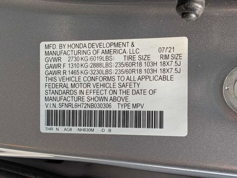 Certified 2022 Honda Odyssey EX-L image 35