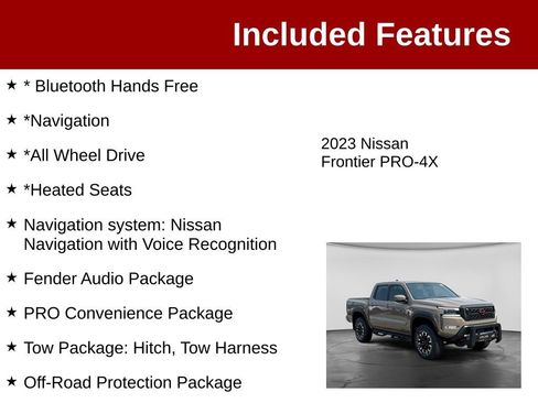 Used 2023 Nissan Frontier PRO-4X w/ Pro Convenience Package AWD/4WD image 3