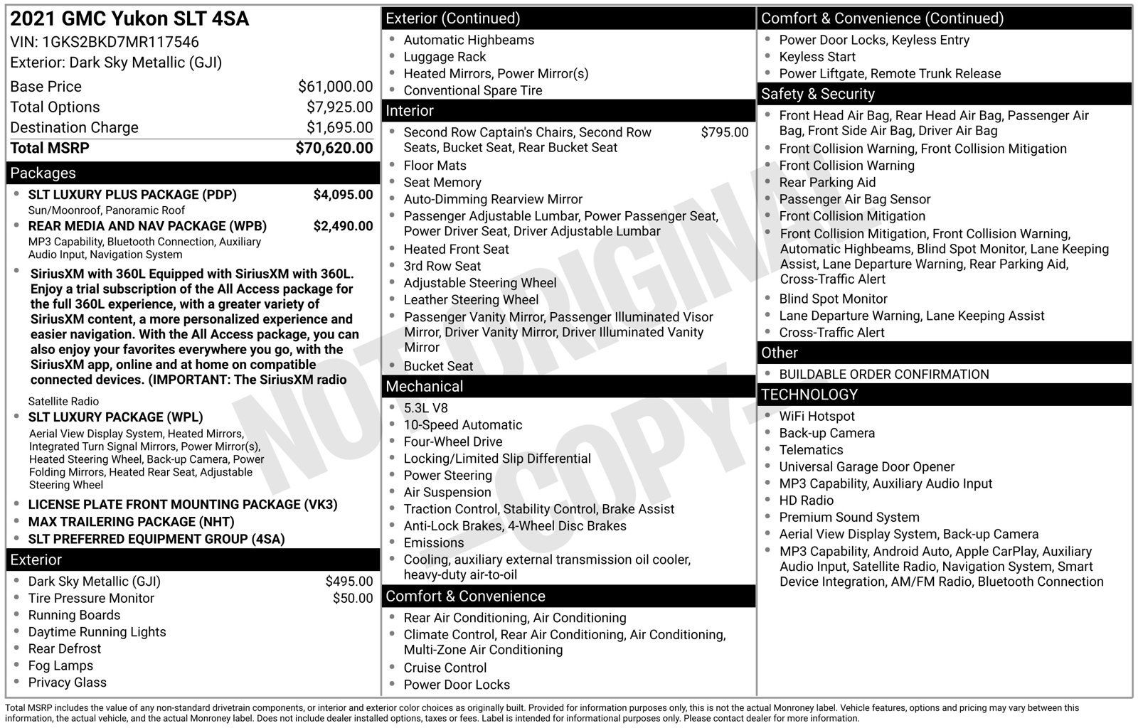 Used 2021 GMC Yukon SLT w/ SLT Luxury Plus Package AWD/4WD image 29