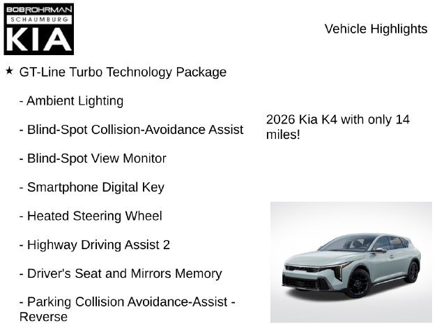 New 2026 Kia K4 GT-Line Turbo FWD image 7