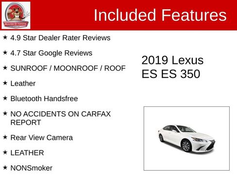 Used 2019 Lexus ES 350 w/ Accessory Package 2 FWD image 4