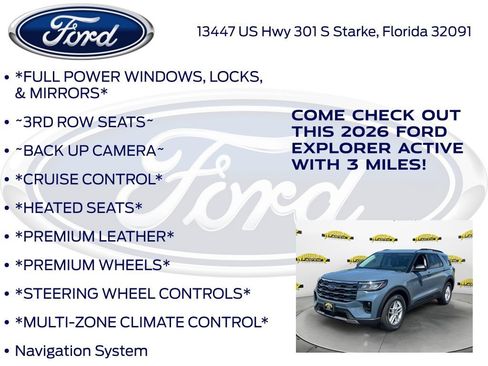 New 2026 Ford Explorer Active w/ Active Comfort Package RWD image 10
