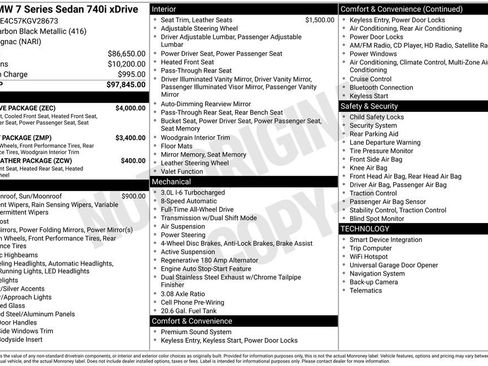 Used 2019 BMW 740i xDrive w/ Executive Package image 4