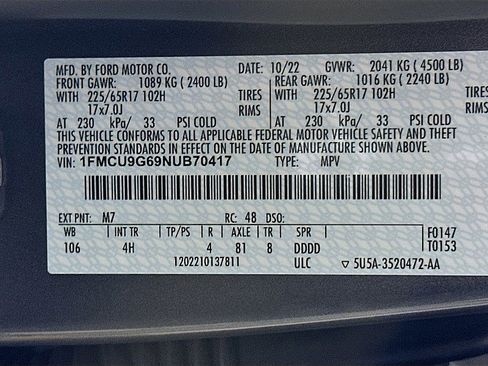 Used 2022 Ford Escape SE w/ Convenience Package image 26