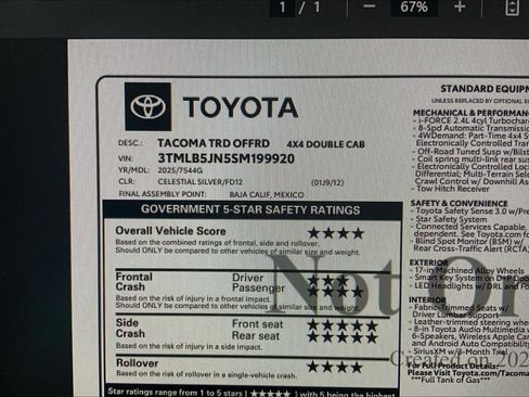 New 2025 Toyota Tacoma TRD Off-Road image 18