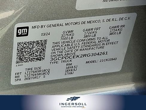 Used 2024 Chevrolet Silverado 1500 Custom Trail Boss image 39