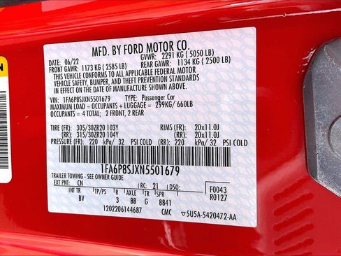 Used 2022 Ford Mustang Shelby GT500 w/ Technology Package image 21