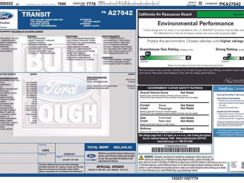 Used 2023 Ford E-Transit Medium Roof w/ Interior Upgrade Package RWD image 23