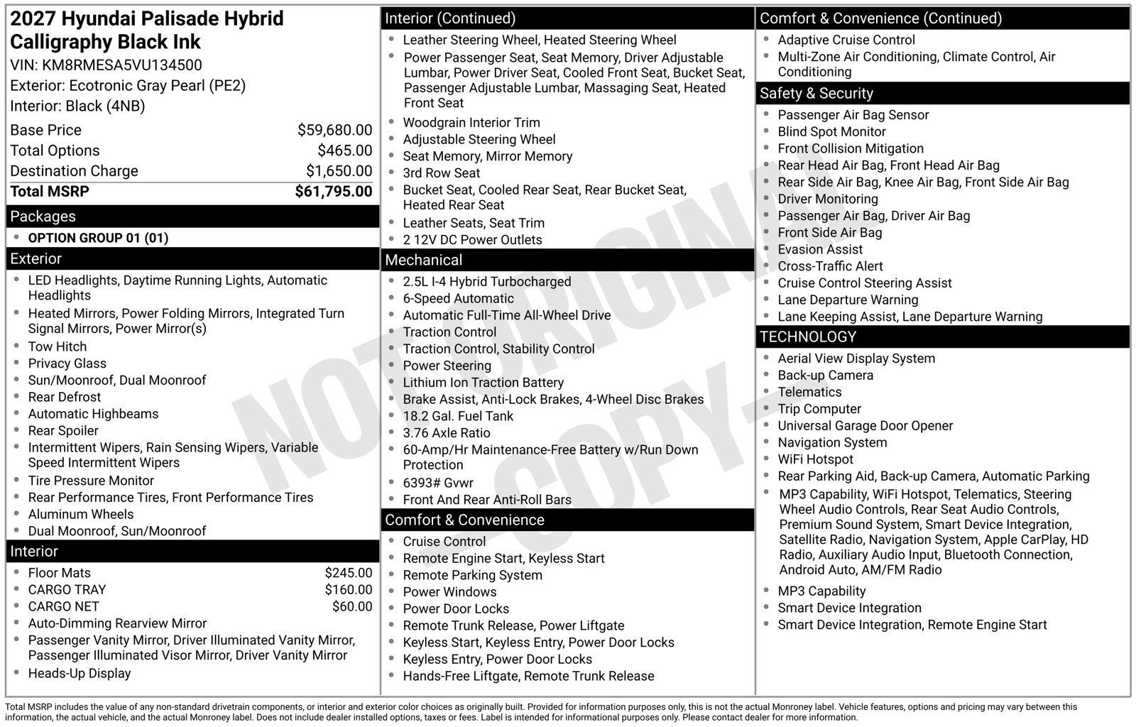 New 2027 Hyundai Palisade Calligraphy AWD/4WD image 18