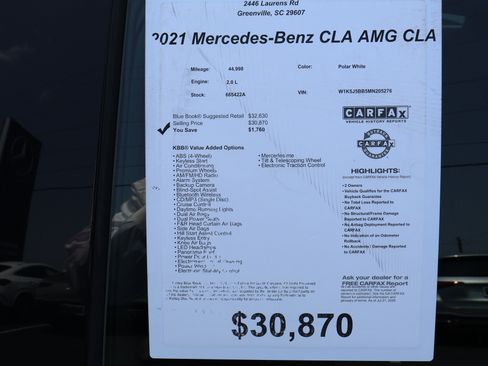 Used 2021 Mercedes-Benz CLA 35 AMG 4MATIC image 43