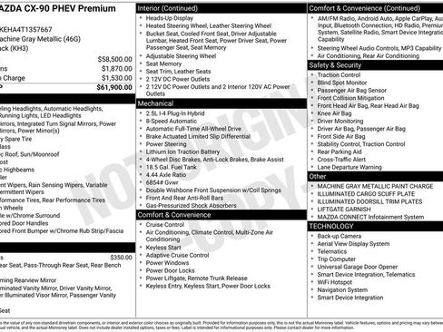 New 2026 MAZDA CX-90 Plug-In Hybrid w/ Premium Plus image 3