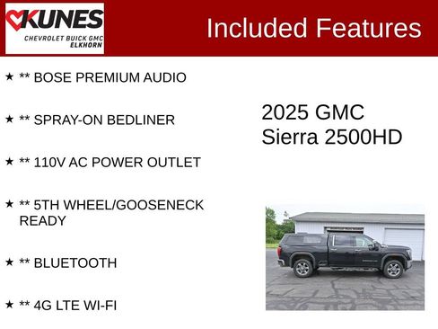 Used 2025 GMC Sierra 2500 SLT w/ SLT Convenience Package AWD/4WD image 3