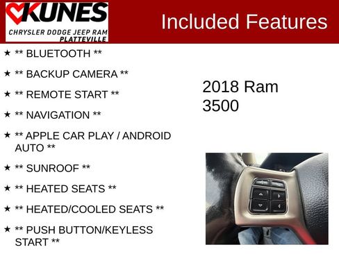 Used 2018 RAM 3500 Laramie w/ Sport Appearance Group AWD/4WD image 2
