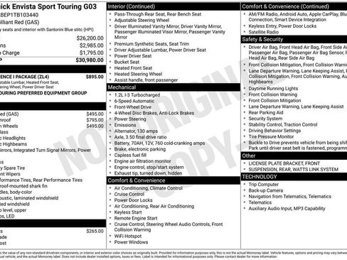New 2026 Buick Envista Sport Touring w/ Convenience I Package FWD image 38