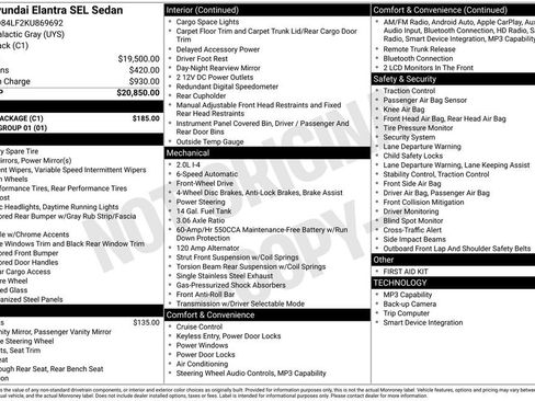 Used 2019 Hyundai Elantra SEL w/ Cargo Package FWD image 1