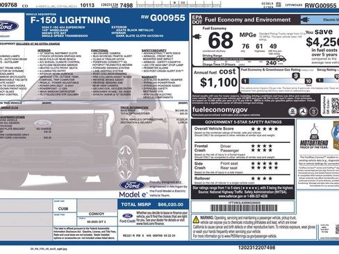 Certified 2024 Ford F150 Lightning XLT AWD/4WD image 50
